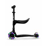 Trotineta Copii i-Glide 3 Wheel (Black) + Scaun Trotineta i-Glide 3 Wheel Scooter Seat (Negru)