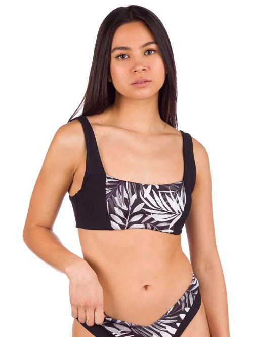 Bikini Top Hurley Party Palm Rib Bralette Black S