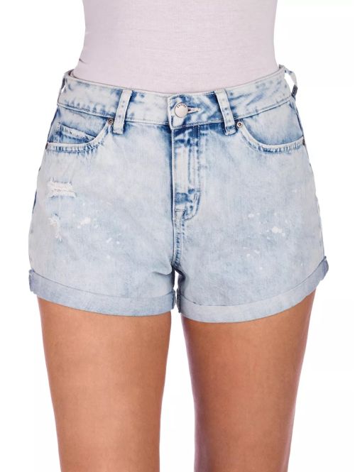 Pantaloni Scurti Adrian Roll Washed Out Denim Blue