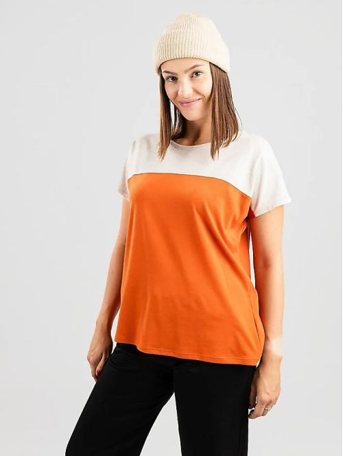 Tricou Kazane Yrsa Orange Oatmeal Gold Flam