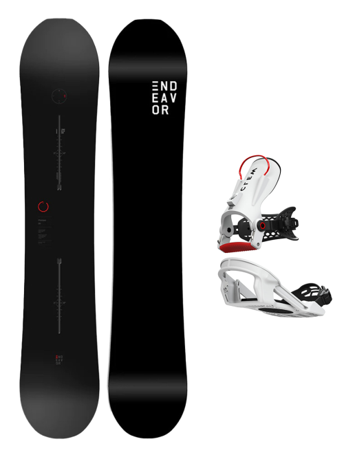 SET ENDEAVOR - PIONEER Legacy 2026 x Legaturi Snowboard CLEW Freedom 1.0 2025 White L