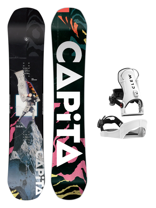 SET Placa Snowboard CAPiTA D.O.A. 2026 150 x Legaturi Snowboard CLEW Independence 1.0 2026 White