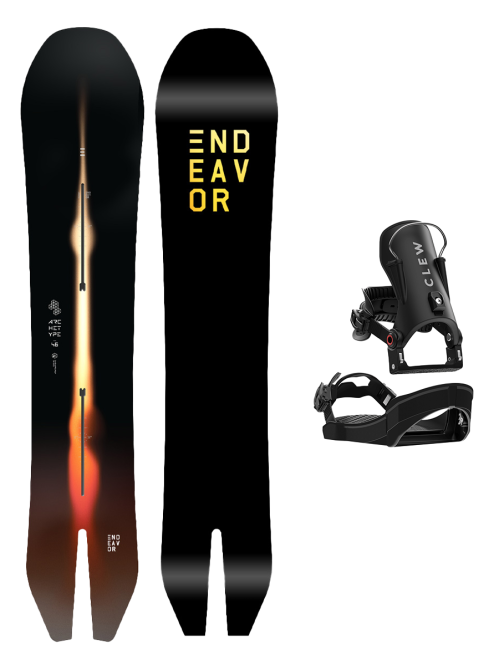 SET Endeavor ARCHETYPE 158 x Legaturi Snowboard CLEW Independence 1.0 2026 - Black