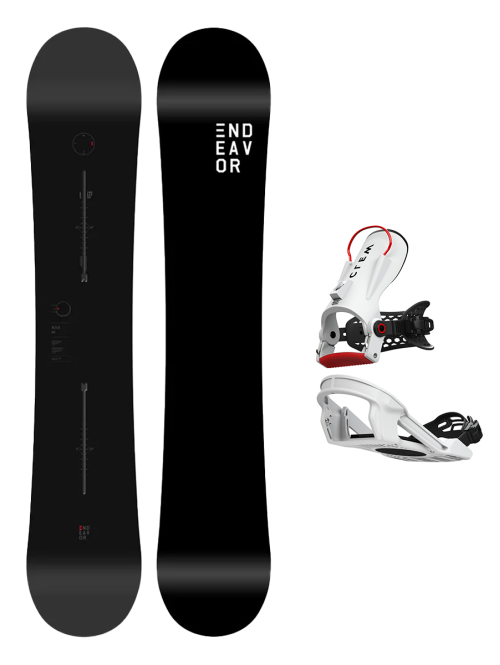 SET ENDEAVOR BOD LEGACY 2026 x Legaturi Snowboard CLEW Freedom 1.0 2025 White L