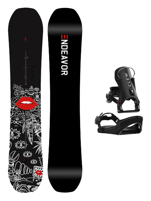 SET ENDEAVOR Ranger x Lee McConnell W25 x Legaturi Snowboard CLEW Independence 1.0 2026 - Black