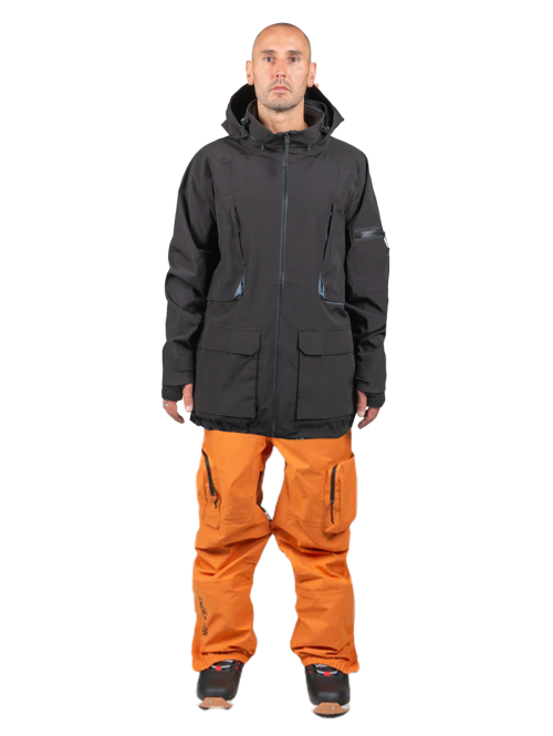SET Geaca Ski Snowboard ENDEAVOR - 2L Patrol Insulated Jacket - Black x Salopeta Snowboard ENDEAVOR - 3L Scout 20K Removable Bib Pant - Squirrel