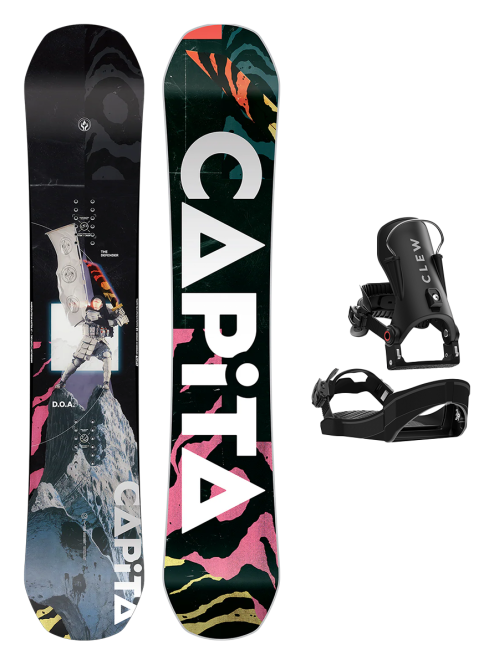 SET Placa Snowboard CAPiTA D.O.A. 2026 150 x Legaturi Snowboard CLEW Independence 1.0 2026 Black