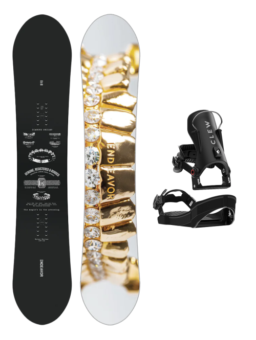 SET Placa Snowboard ENDEAVOR - Rover 2026 x Legaturi Snowboard CLEW Independence 1.0 2026 - Black