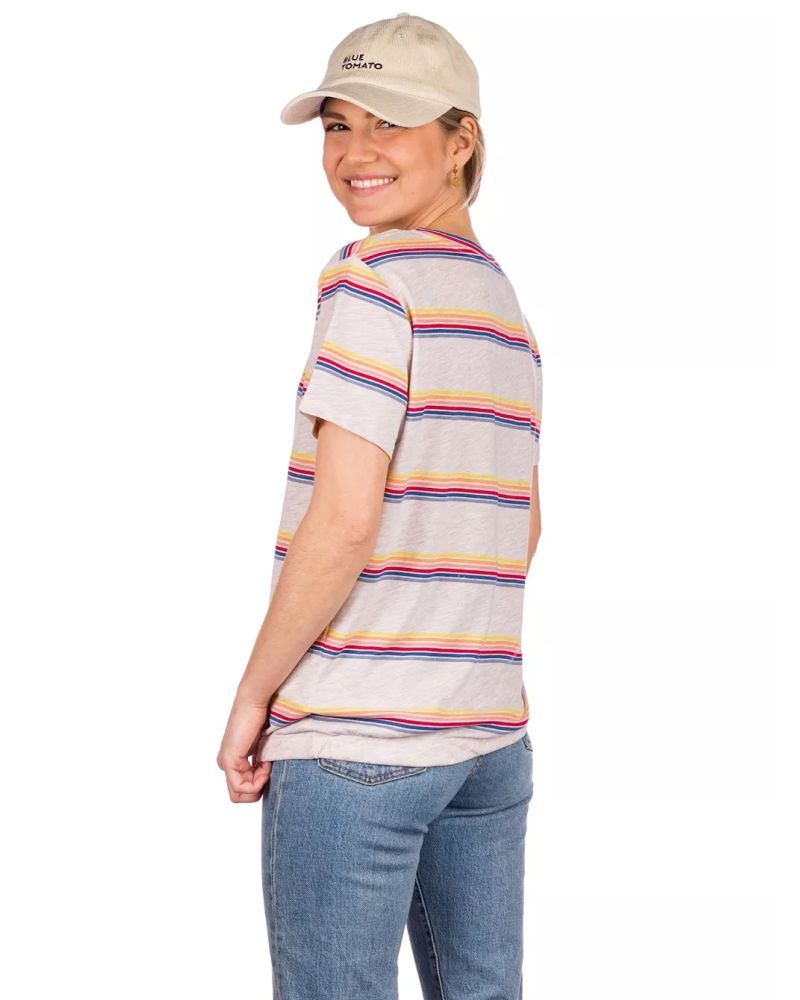 Tricou Kazane Indra Oatmeal Stripe Gray XL