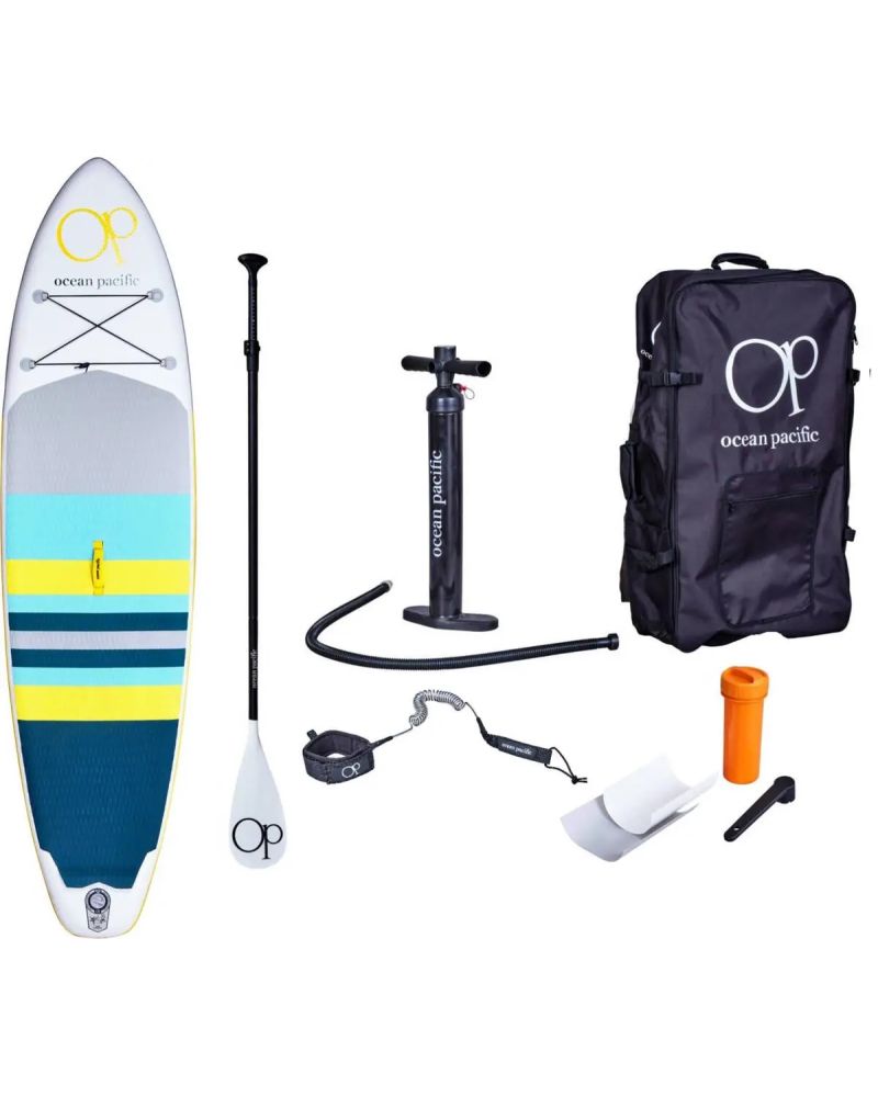 Paddle Board Ocean Pacific Malibu All Round 10'6 gonflabil Alb /Gri/Galben