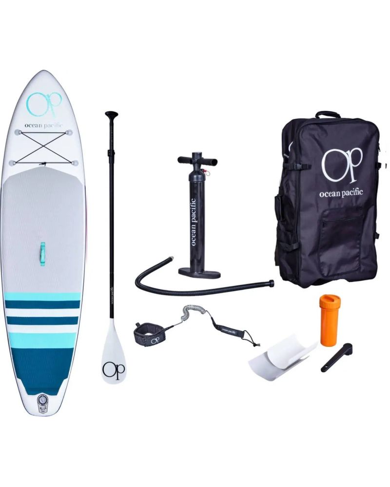 Paddle Board Ocean Pacific Malibu All Round 10'6 gonflabil Alb /Gri/Turcoaz