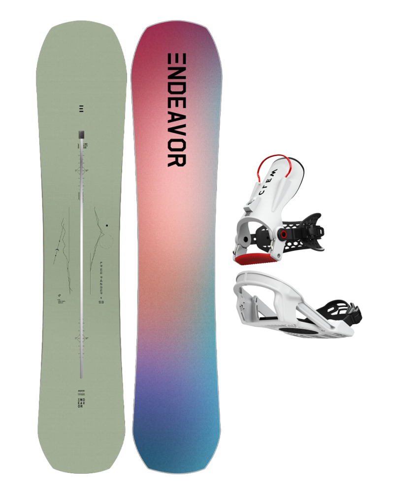 SET ENDEAVOR - Free Ranger Directors 2025 x Legaturi Snowboard CLEW Freedom 1.0 2025  White L