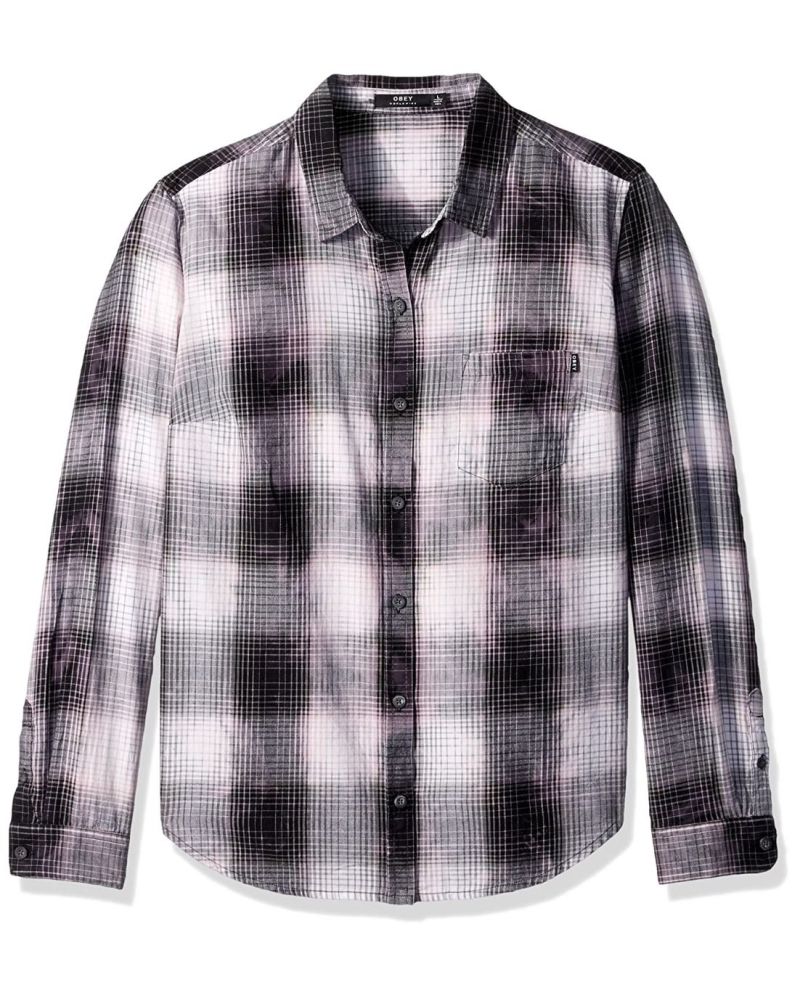 Camasa OBEY Wooster Button Multi Black L