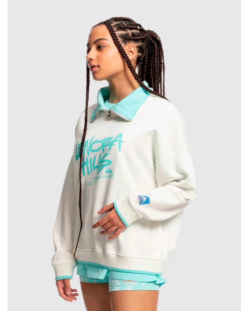 Bluza Quiksilver X Stranger Things Lenora Half Zip Snow White L