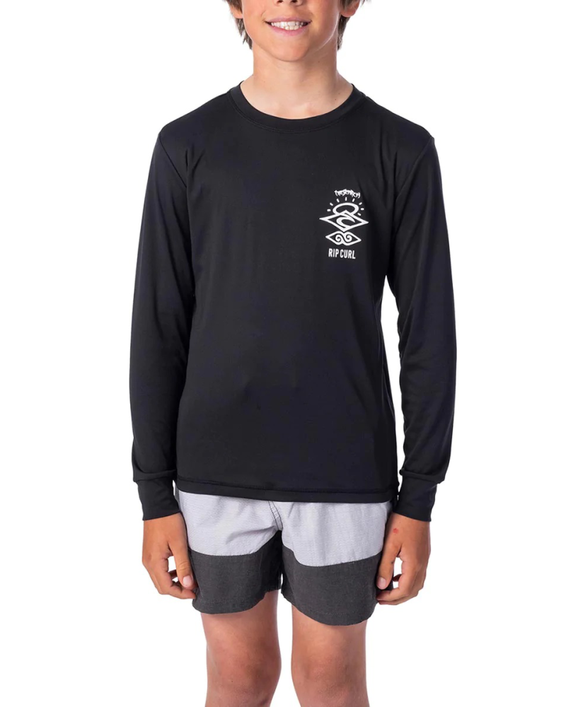 Bluza Lycra Copii Rip Curl Search Logo Longsleeve Lycra Black T10