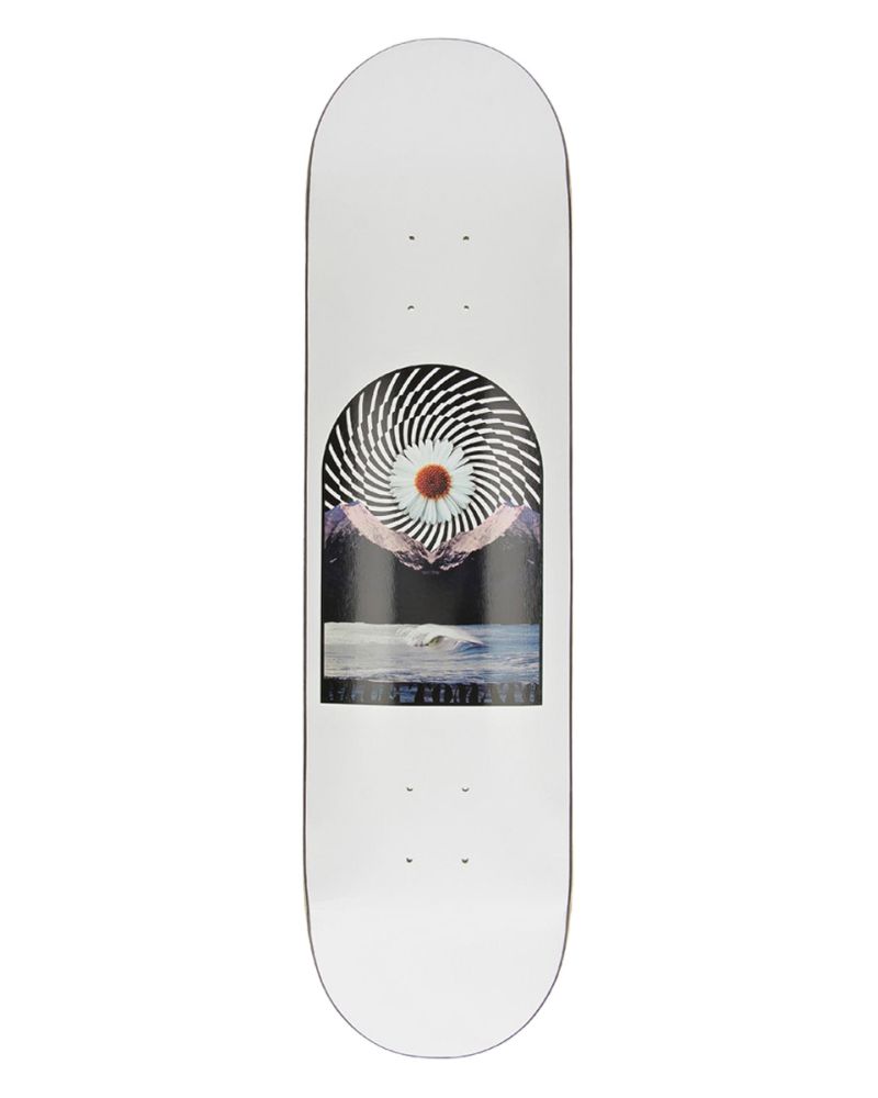 Skateboard Deck Blue Tomato Daisy White 8"