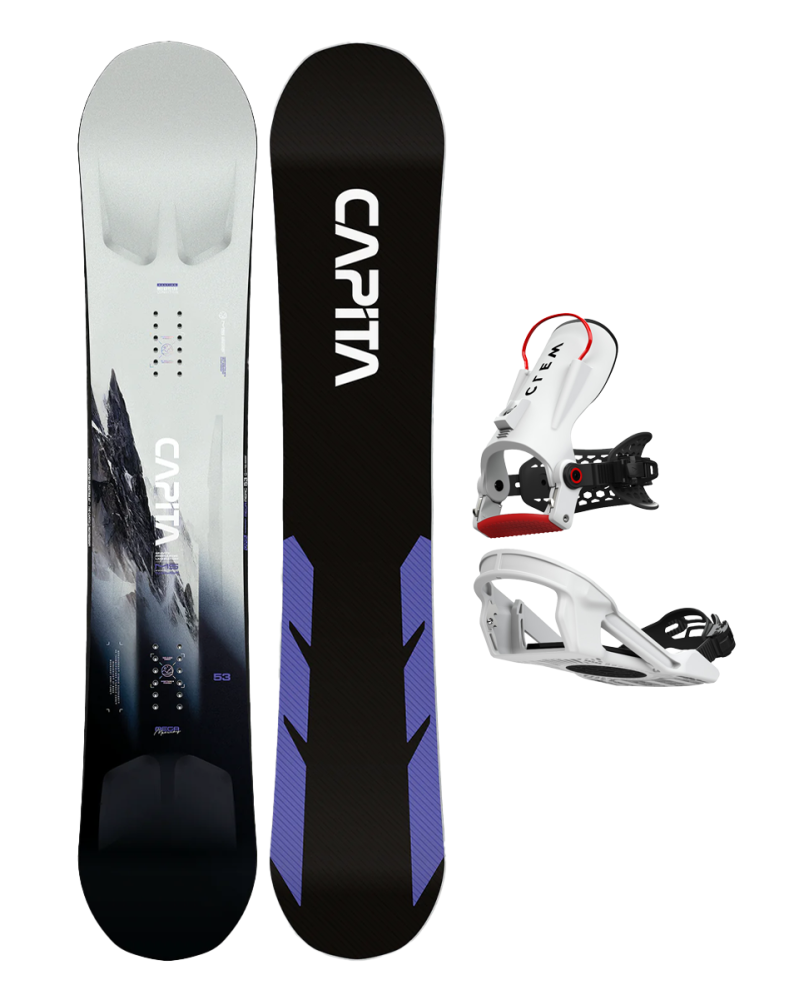 SET CAPiTA MEGA MERC 2025 x Legaturi Snowboard CLEW Freedom 1.0 2025 White L