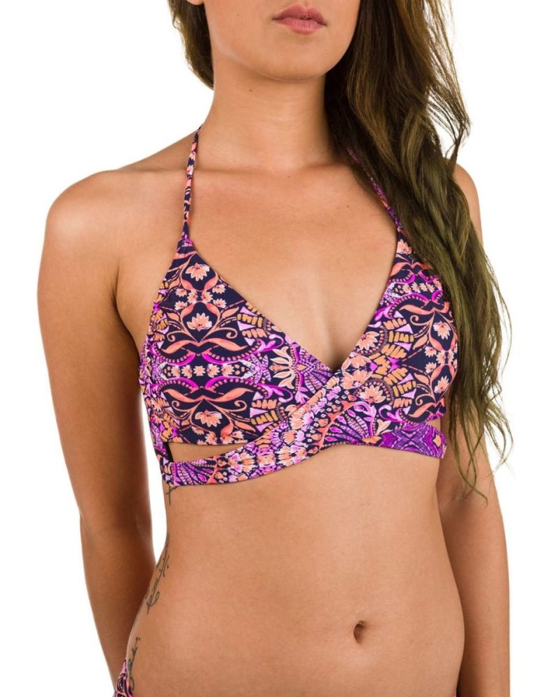 Bikini Sutien O'Neill Print Wrap Pink Aop