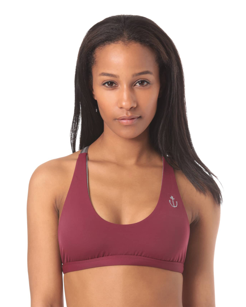 Bikini Sutien Zealous Braided Bordeaux Grey Gloss L