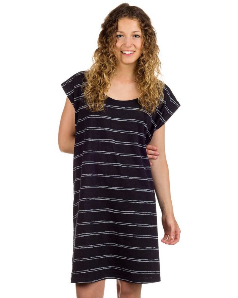 Rochie Bleed Sun Stripped Dress Black