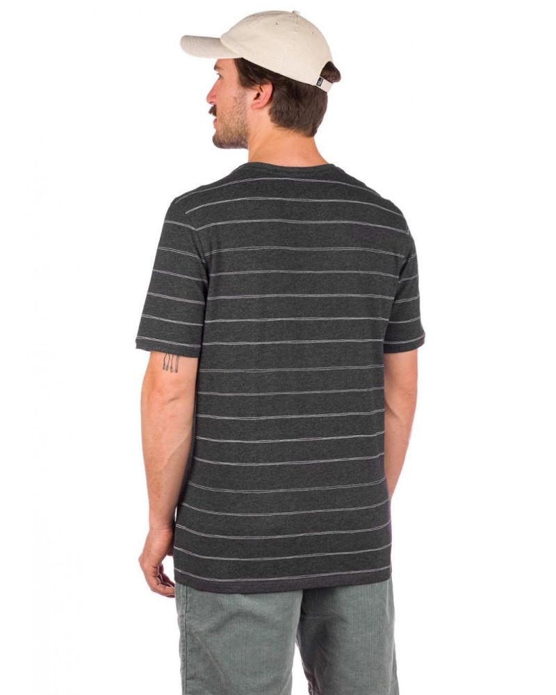 Tricou Kazane Landscape Charcoal Heather Stripe Gray