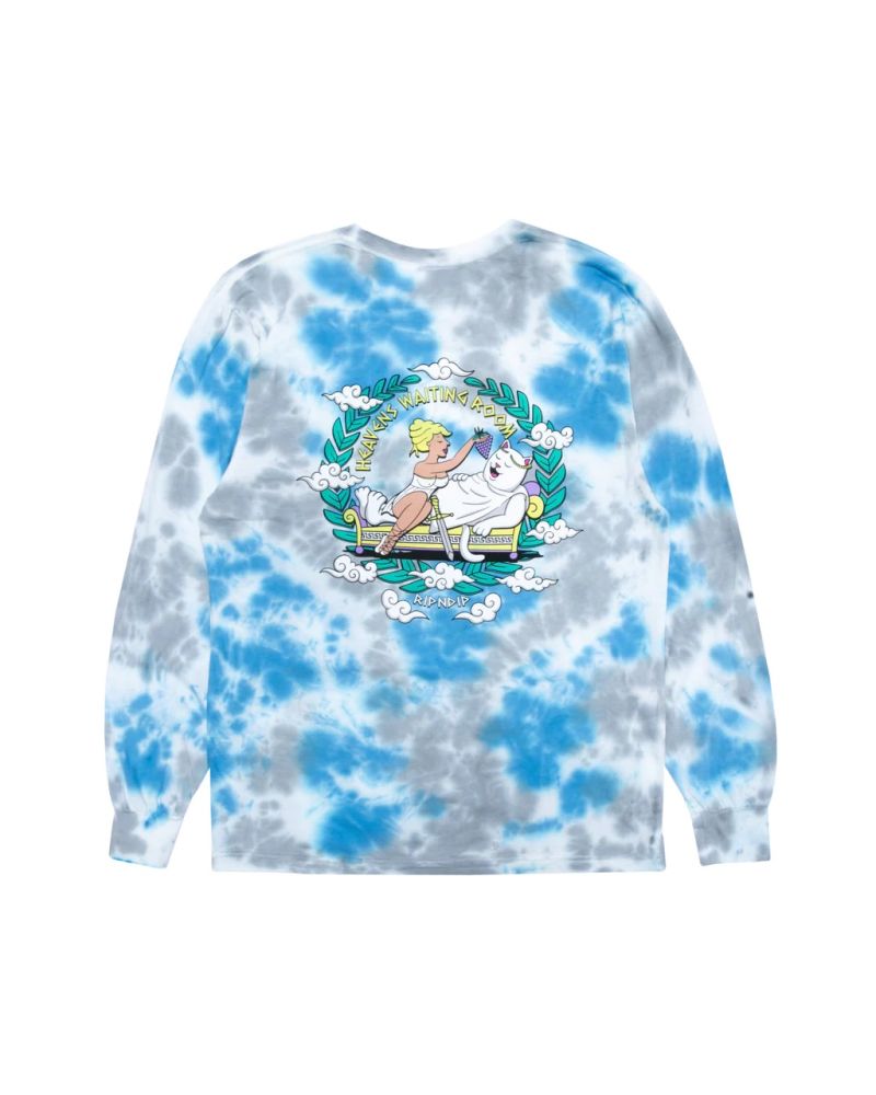 Bluza RIPNDIP Waiting In Heaven Light Blue Cloud Wash Tiedye