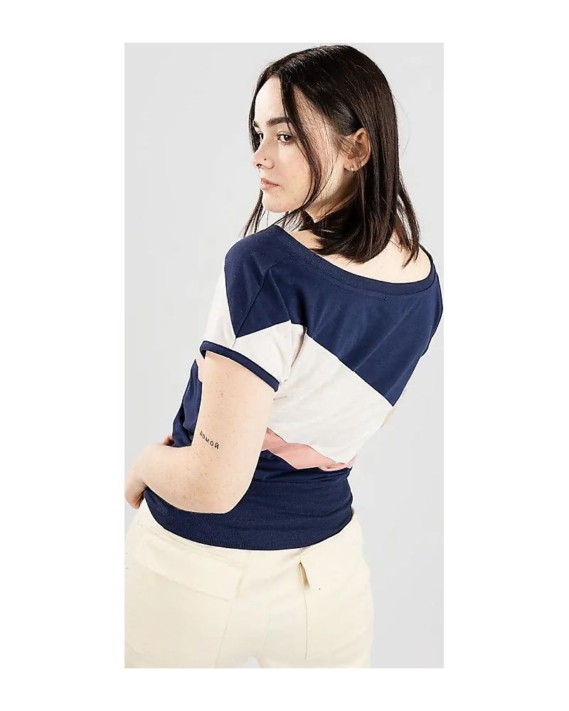 Tricou Kazane Agnetha Peacot Ash Rose Oatmeal Blue
