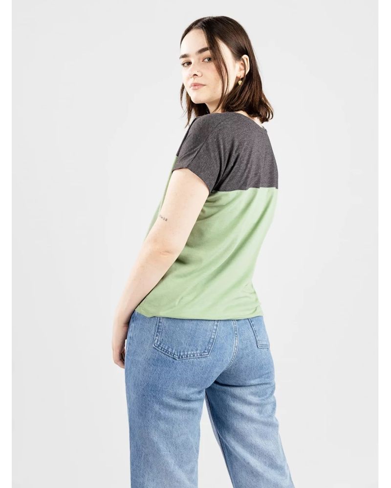 Tricou Kazane Yrsa Charcoal Heather Basil Hot