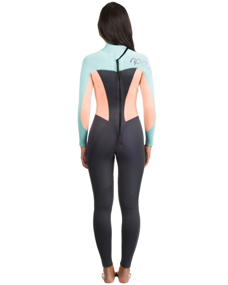 Neopren Rip Curl Omega 4/3 Gb Back Zip Grey Peach