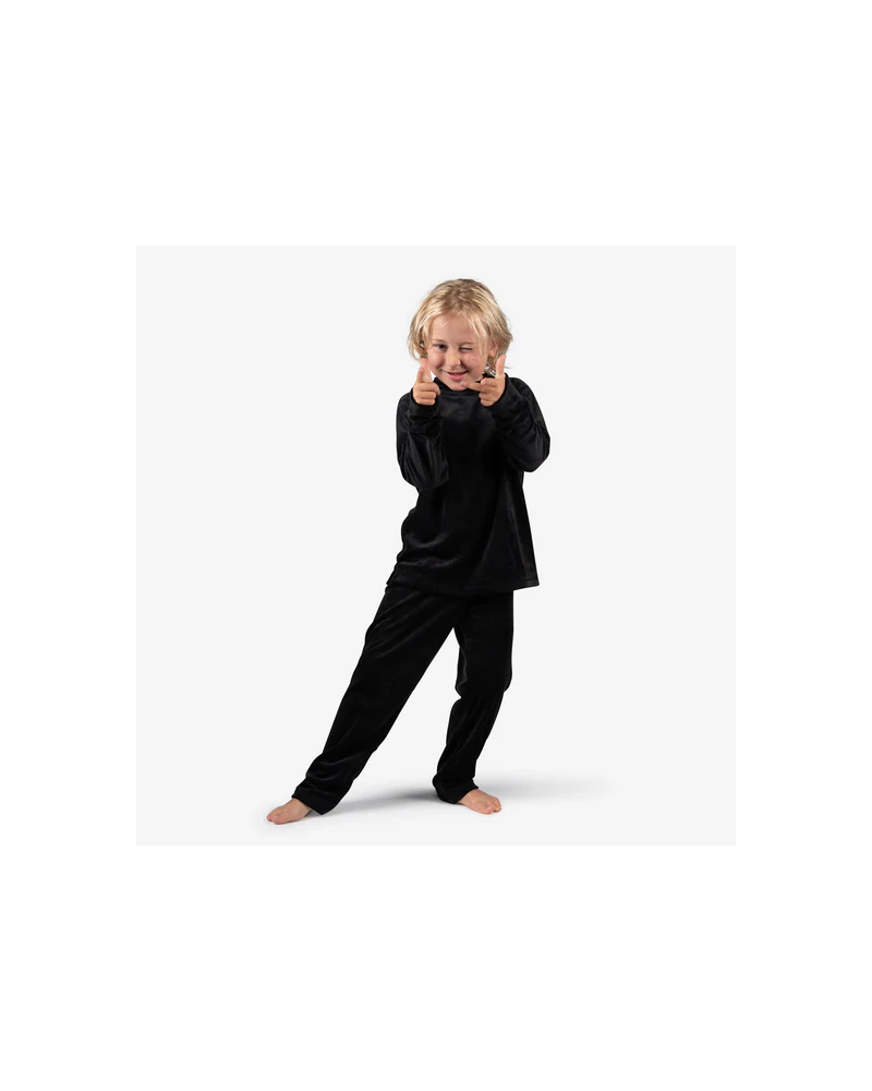 AIRHOLE - Milk Fleece Thermal SET - BLACK W25 (Copii)