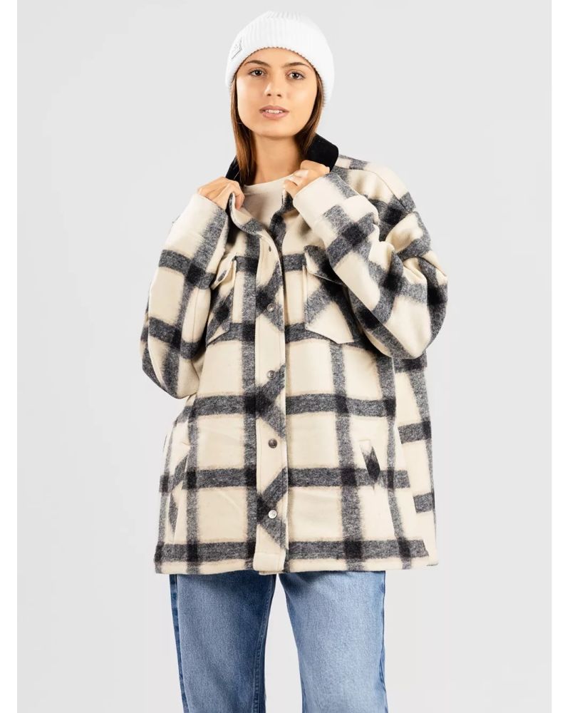 Geaca Iarna Coal Sheila BRown White Plaid