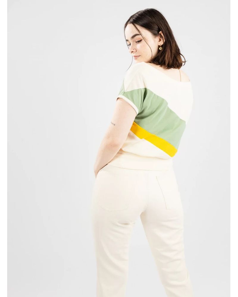 Tricou Kazane Agnetha White Asparagus Basil Hot