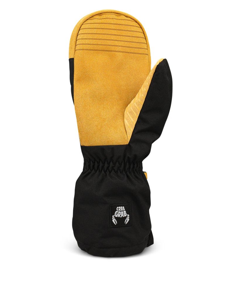 Manusi Snow CRAB GRAB Cinch Mitt Black and Tan 2025