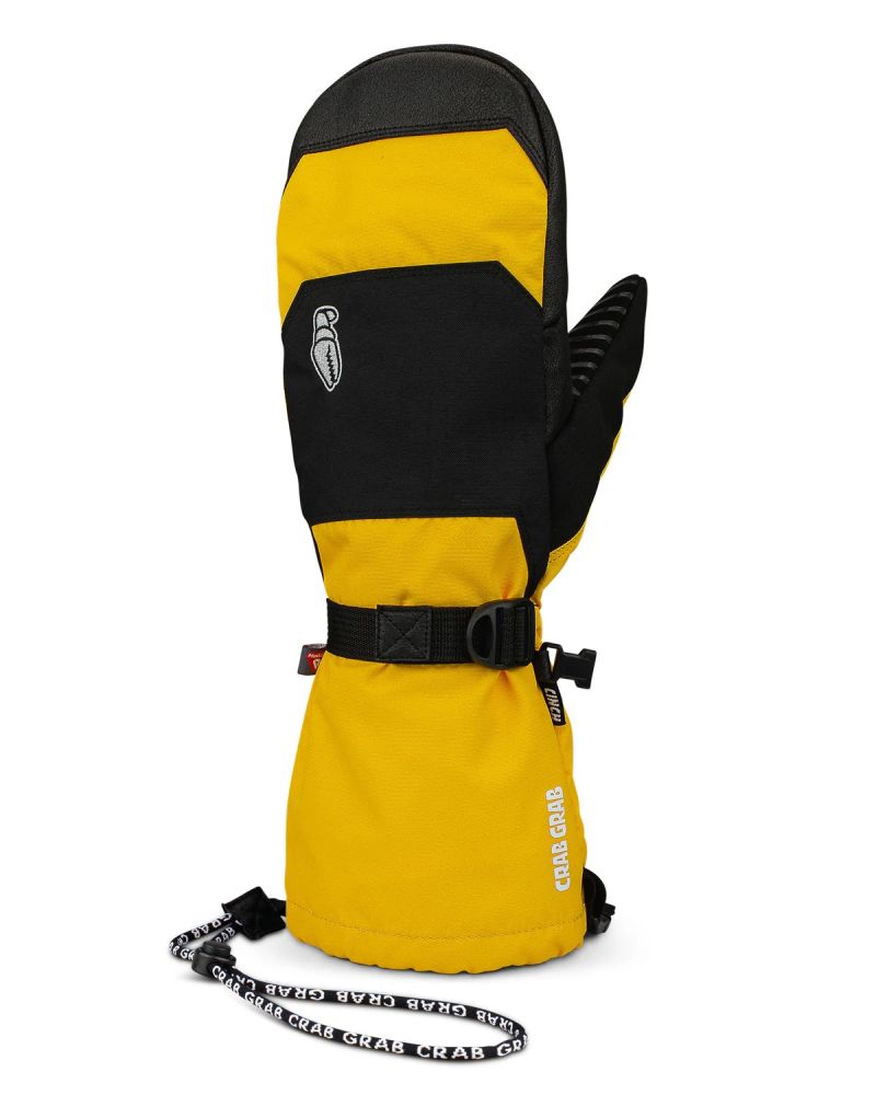 Manusi Snow CRAB GRAB Cinch Mitt Vintage Yellow and Black 2025