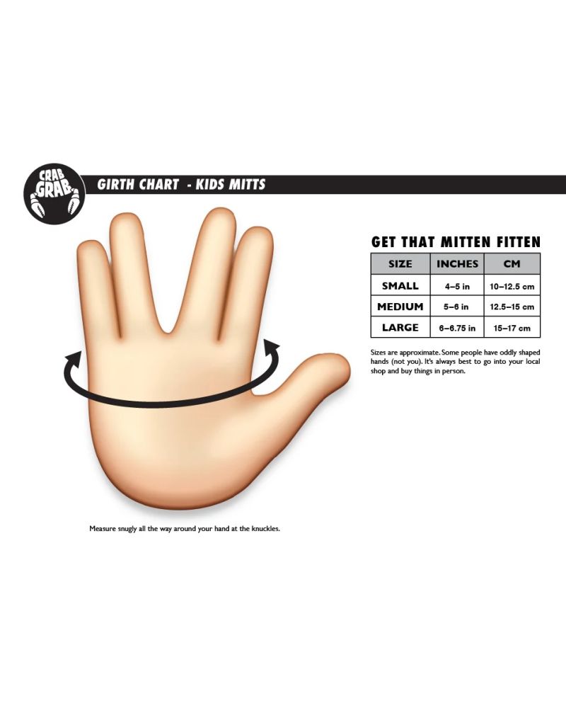 Manusi Snow CRAB GRAB Cinch Youth Mitt Black 2025