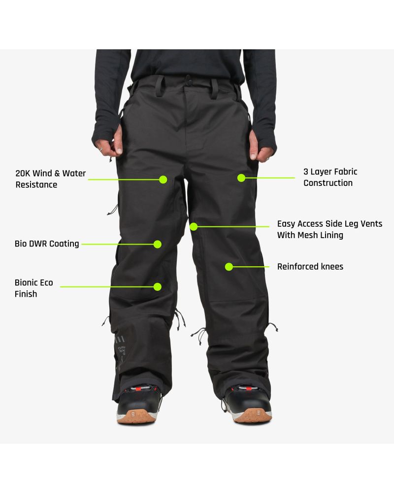 Pantaloni Ski Snowboard ENDEAVOR 3L Elite Pants Black