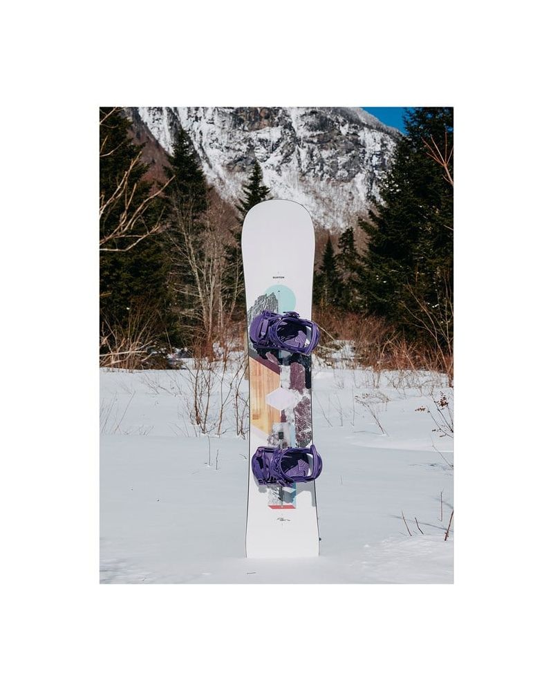 Placa Snowboard BURTON - Women's - HIDEAWAY Flat Top GRAPHIC W26 x Legaturi Snowboard CLEW Independence 1.0 2026 - White