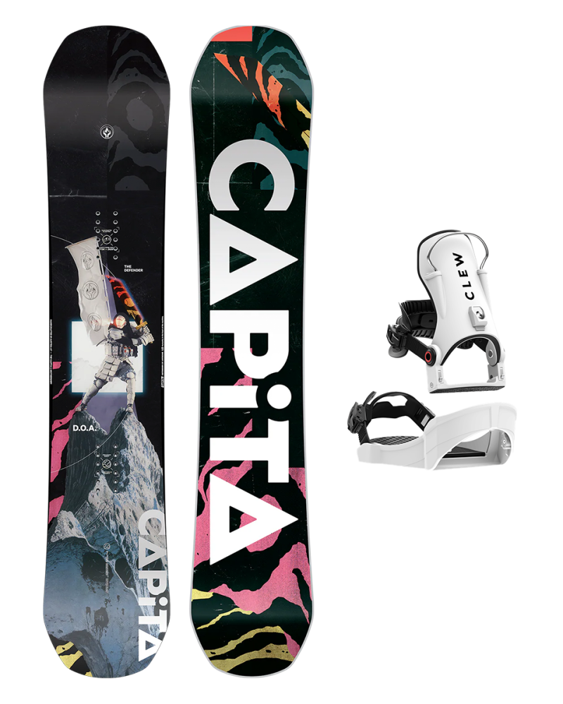 SET Placa Snowboard CAPiTA D.O.A. 2026 150 x Legaturi Snowboard CLEW Independence 1.0 2026 White
