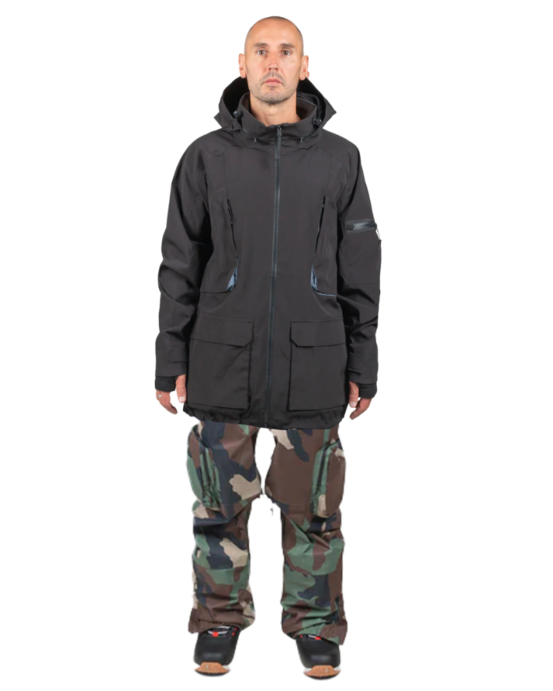 SET Geaca Ski Snowboard ENDEAVOR - 2L Patrol Insulated Jacket - Black x Salopeta Snowboard ENDEAVOR - 3L Scout 20K Removable Bib Pant - Woodland Camo