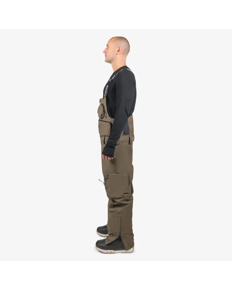 Salopeta Snowboard ENDEAVOR - 3L Scout 20K Removable Bib Pant - Algae