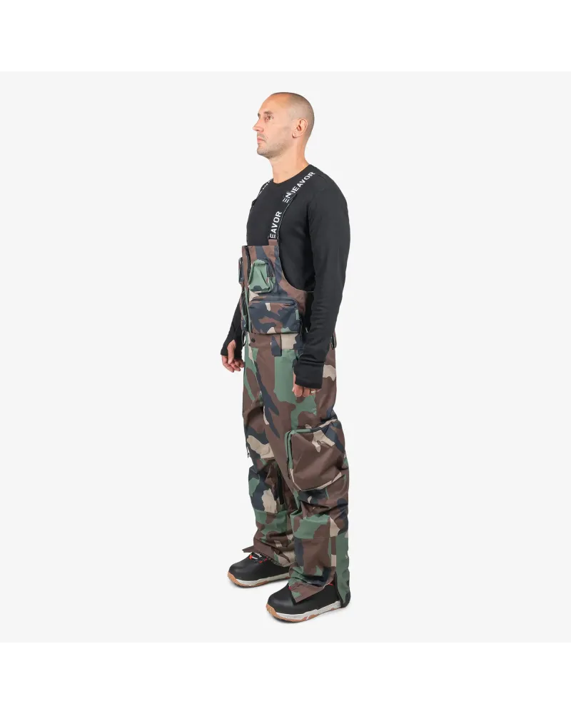 Salopeta Snowboard ENDEAVOR - 3L Scout 20K Removable Bib Pant - Woodland Camo