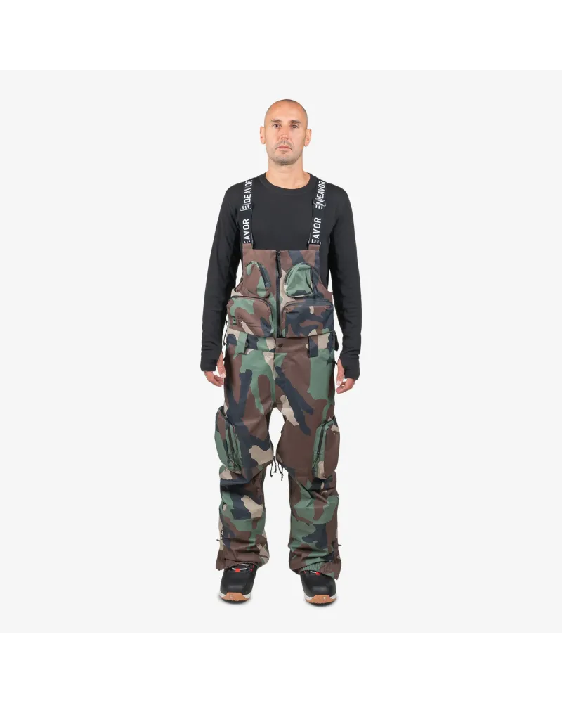 Salopeta Snowboard ENDEAVOR - 3L Scout 20K Removable Bib Pant - Woodland Camo
