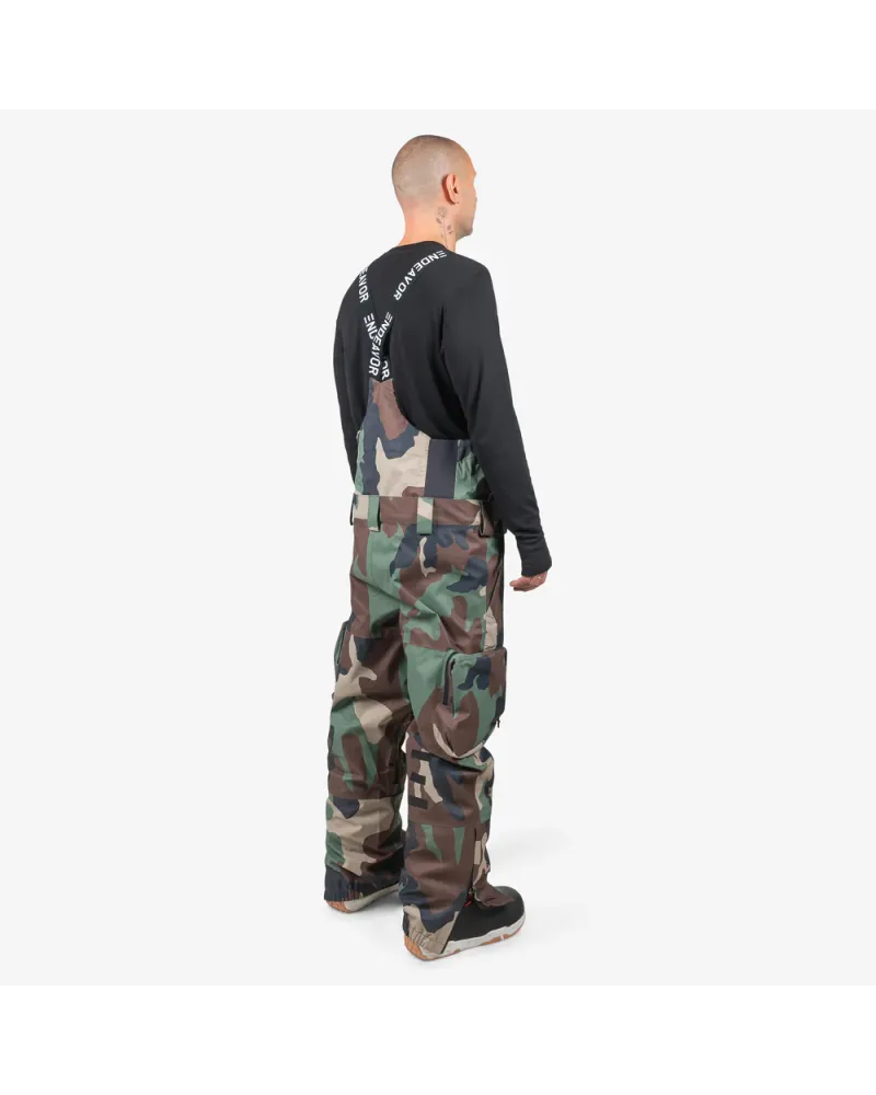 Salopeta Snowboard ENDEAVOR - 3L Scout 20K Removable Bib Pant - Woodland Camo