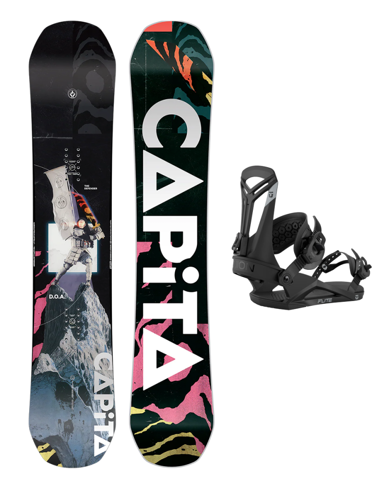 SET Placa Snowboard CAPiTA D.O.A. 2026 150 x Legaturi Snowboard UNION Men's 2026 FLITE Black M