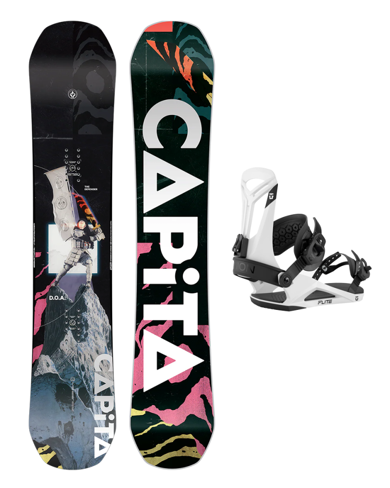 SET Placa Snowboard CAPiTA D.O.A. 2026 150 x Legaturi Snowboard UNION Men's 2026 FLITE White M