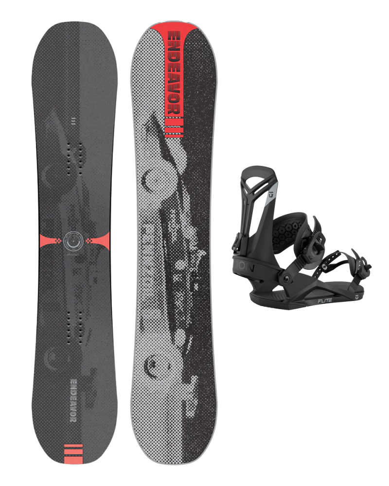 SET Placa Snowboard ENDEAVOR - Sentinal 2026 x Legaturi Snowboard UNION Men's 2026 FLITE Black
